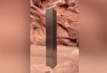 Photo of Un monolito de metal fue encontrado en medio de un desierto en Utah y nadie sabe como explicar de que se trata