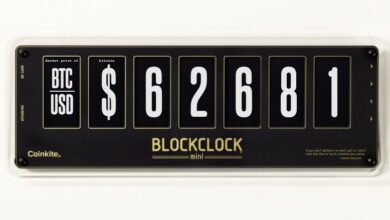 Photo of El estiloso Blockclock Mini es un reloj de varios usos, incluyendo la cotización en tiempo real de Bitcoin