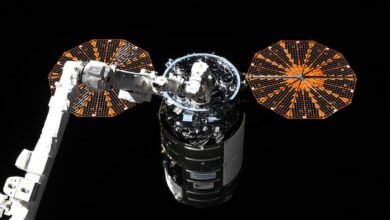 Photo of La cápsula de carga Cygnus 16 «S.S. Ellison Onizuka» ya está en la Estación Espacial Internacional