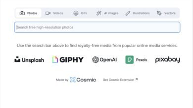Photo of Cosmic Media, un buscador de fotos y vídeos gratis que integra Unsplash, Pexels, Giphy y Pixabay