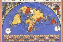Photo of El mapa de las rutas marítimas del correo postal a principios del siglo XX