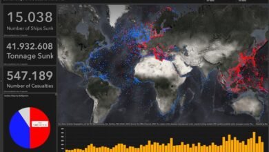 Photo of Los 15.399 barcos hundidos en la Segunda Guerra Mundial en un mapa interactivo
