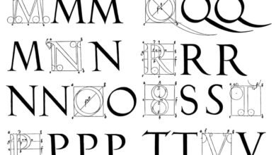 Photo of El diseño geométrico del alfabeto, en un libro de Alberto Durero (1471-1528)